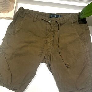 Barney’s New York green drawstring shorts